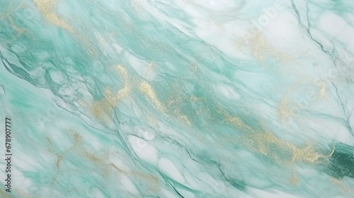 Mint Marble with Glitter Horizontal Background. Abstract stone texture backdrop. Bright natural material Surface. AI Generated Photorealistic Illustration.