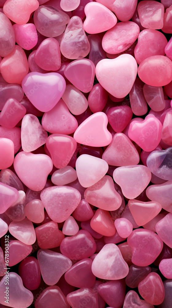 Pile of colorful stones shaped like a heart, in the spirit of Valentine's Day, with cheerful, warm, and vibrant colors. Pile of colorful stones shaped like a heart, in the spirit of Valentine's Day, with cheerful, warm, and vibrant colors.