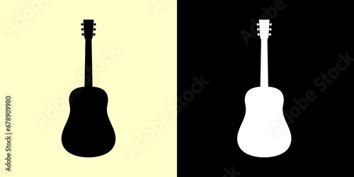 set of guitars illustration logo