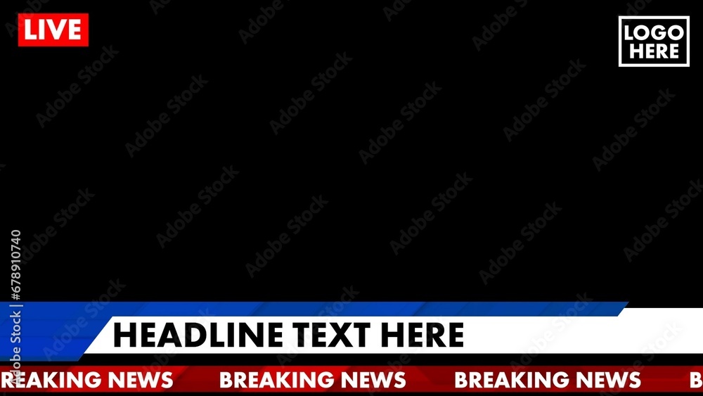 Full Screen News Overlay With Live Element and Logo Stock Template Full Screen News Overlay With Live Element and Logo Stock Template