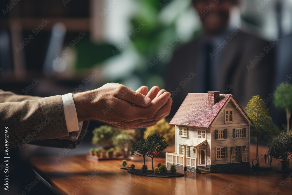 A homeowner receiving a congratulatory message from their mortgage lender. Concept of appreciation and customer care. Generative Ai. A homeowner receiving a congratulatory message from their mortgage lender. Concept of appreciation and customer care. Generative Ai.