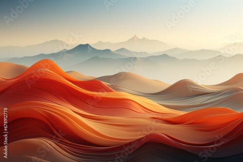 Fantase Landscape with Mesmerizing Wave Pattern