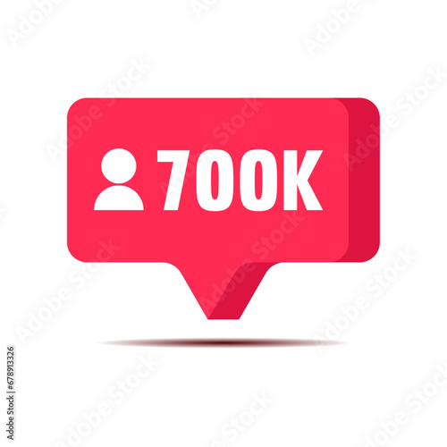 Thank you 700k followers celebration social media notification photo