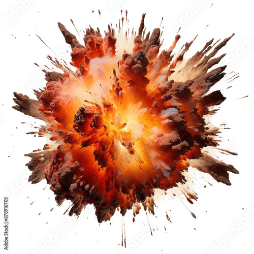 an explosion, isolated on white, transparent background © steffenak