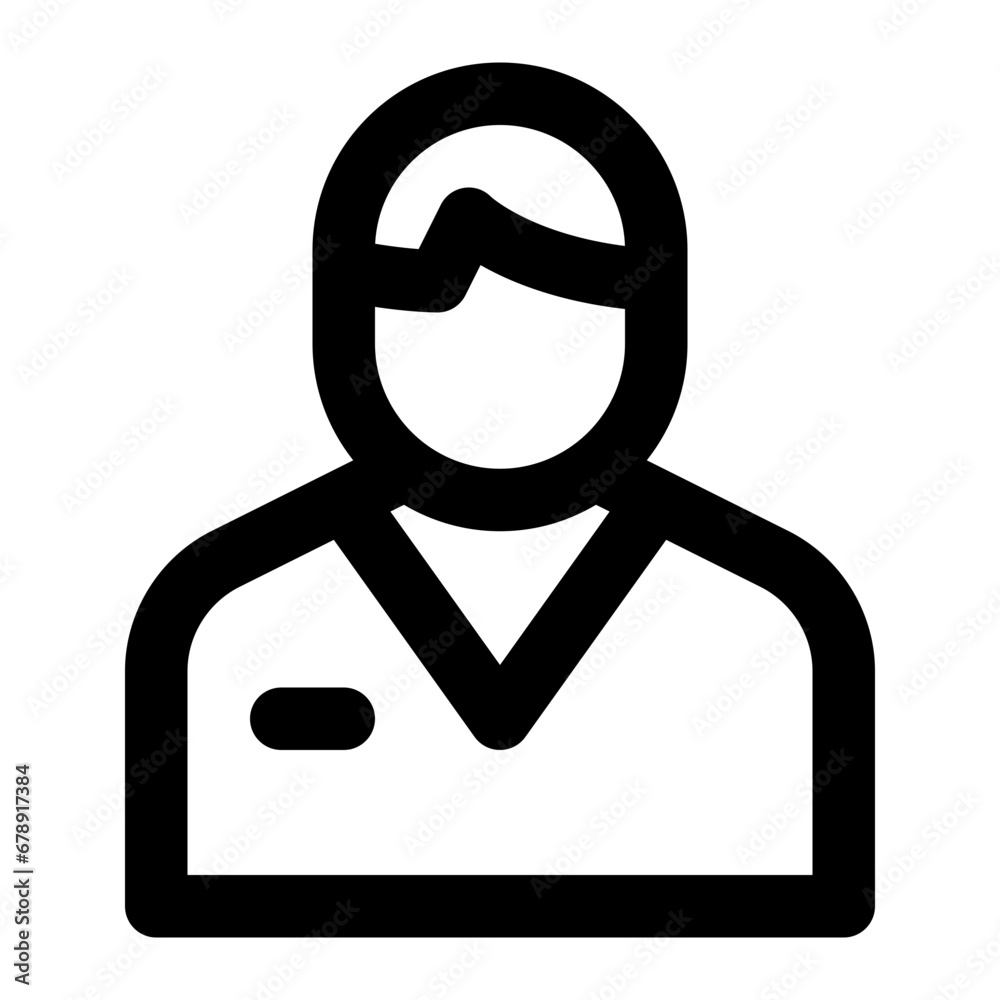 Doctor icon with outline style. Doctor icon with outline style.