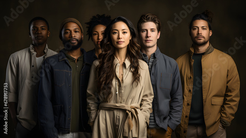 Portrait of multicultural individuals forming a diverse group