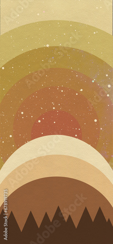 iPhone Boho Landscape Wallpaper.