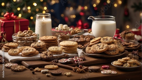 christmas cookies and christmas decorations