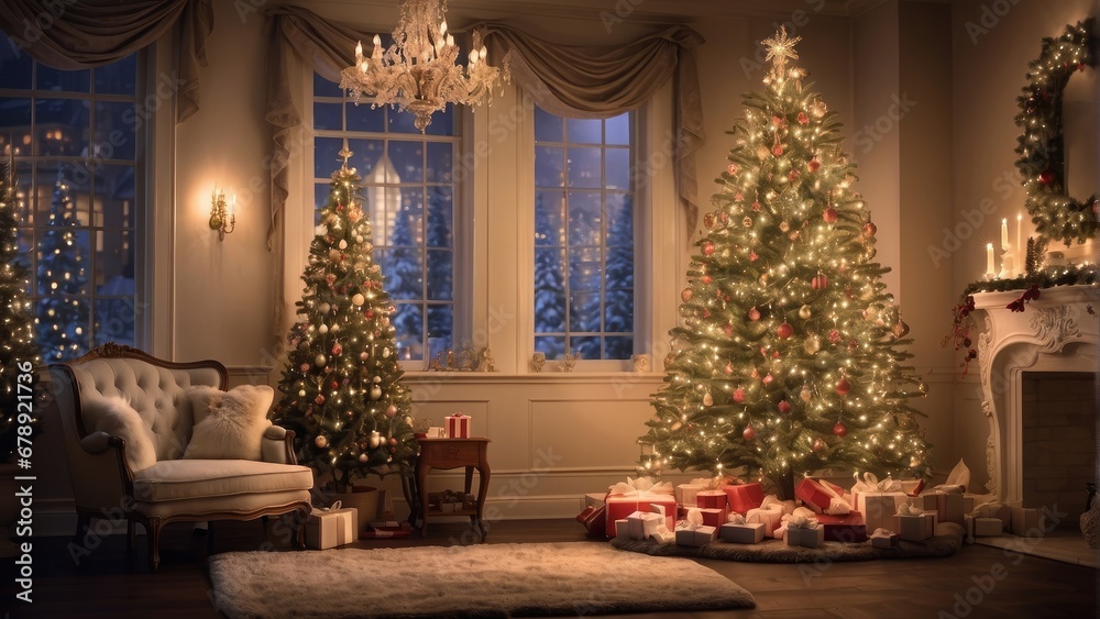 christmas tree with christmas decorations