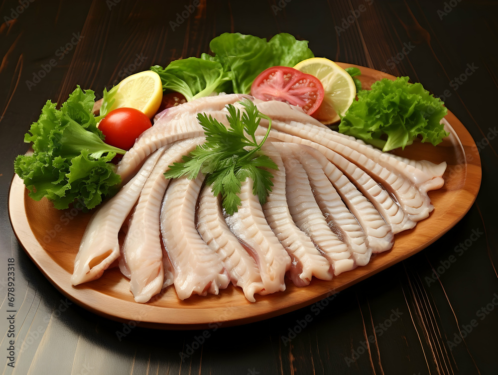 Seafood platter and fish fillet, salmon fillet, tuna fillet, octopus and squid, crab, grilled sea food, sea food and fish fillet for diet and nutrition, ai generated photo Seafood platter and fish fillet, salmon fillet, tuna fillet, octopus and squid, crab, grilled sea food, sea food and fish fillet for diet and nutrition, ai generated photo