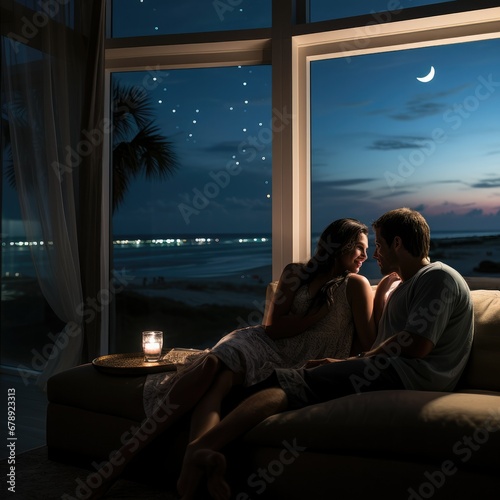 Captivating Scene: A Stunning Couple Enjoying a Picturesque View