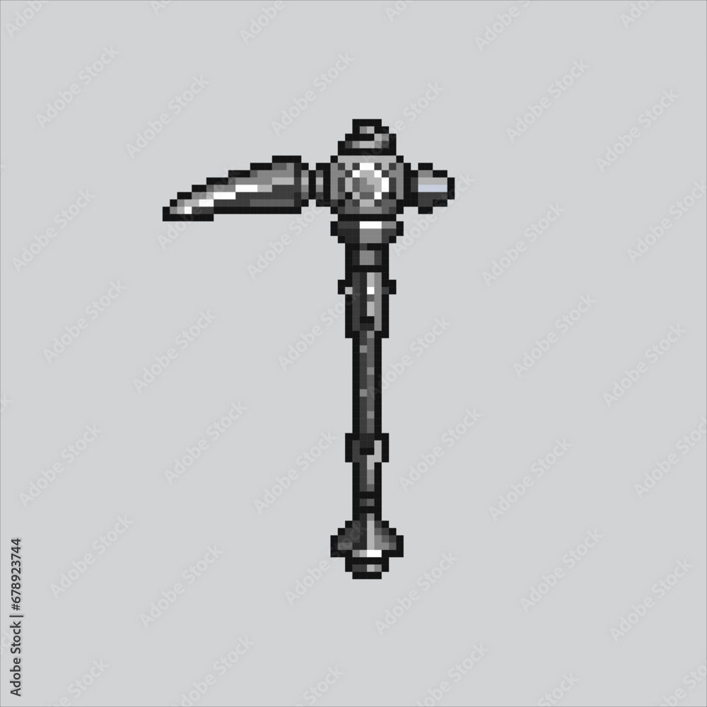 Pixel art illustration Pickaxe. Pixelated Pickaxe. Pickaxe pixelated for the pixel art game and icon for website and video game. old school retro.
Pixel art illustration Pickaxe. Pixelated Pickaxe. Pickaxe pixelated for the pixel art game and icon for website and video game. old school retro.