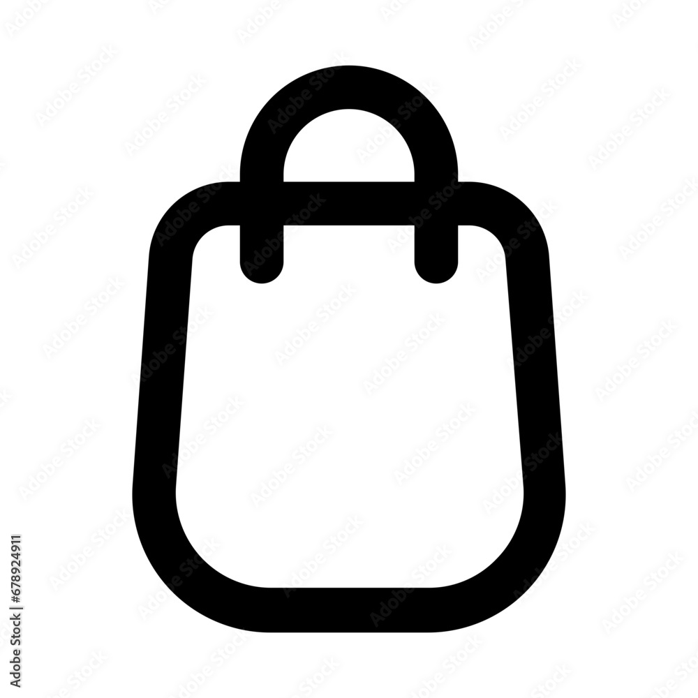 plastic bag line icon