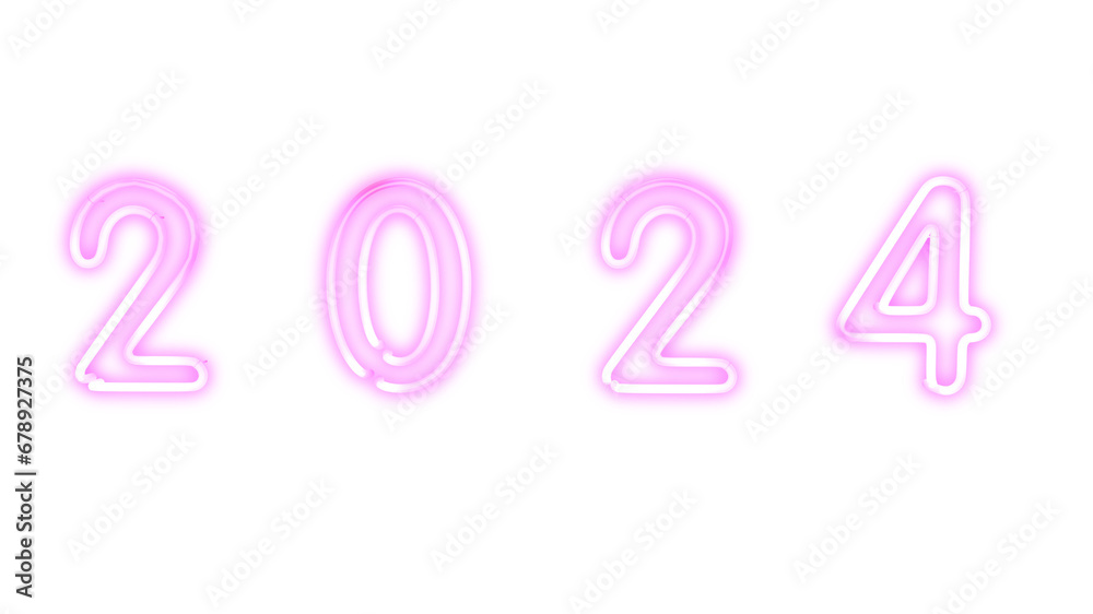 The numbers 2024 for the New Year with a transparent background. The numbers 2024 for the New Year with a transparent background.