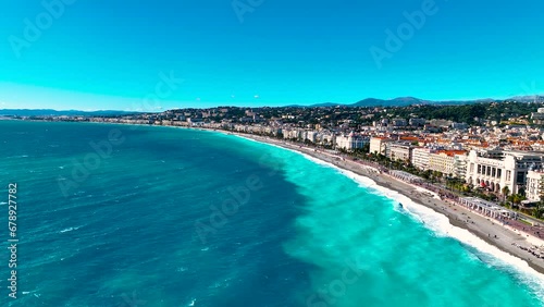 Wallpaper Mural Aerial view of Nice, Nice, the capital of the Alpes-Maritimes department on the French Riviera, France Torontodigital.ca