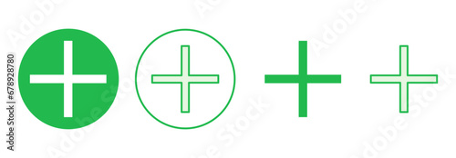 Plus Icon set. Add plus icon