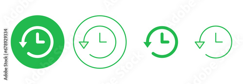 History icon set. recent event history