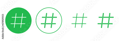 Hashtag icon set. hashtag symbol