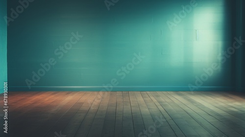  Teal Empty Room created with Generative AI Technology, ai, generative © Wildcat93