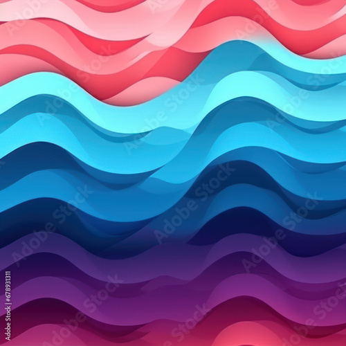 Gradient ombre waves illustration 