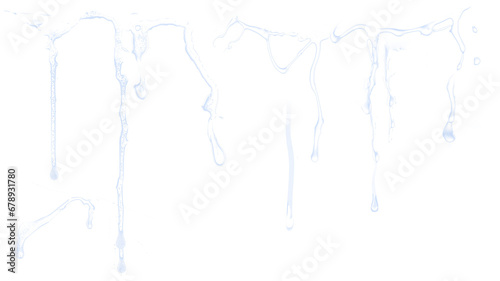 A digital illustration of drool or slime dripping on a transparent background.  photo