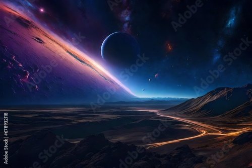 Stellar scenery, galaxies, planets, space, futuristic world, space world, starscapes, interstellar, comets, asteroids, origin of the universe