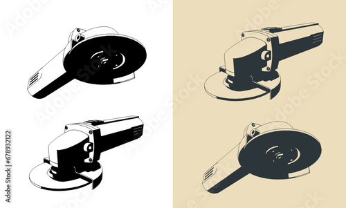 Angle grinder illustrations