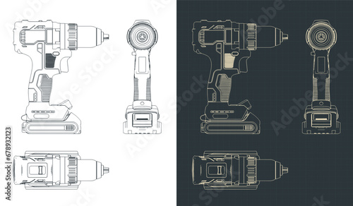 Cordless drill blueprints