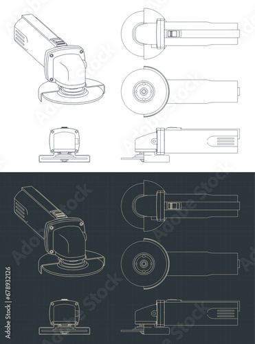Angle grinder blueprints