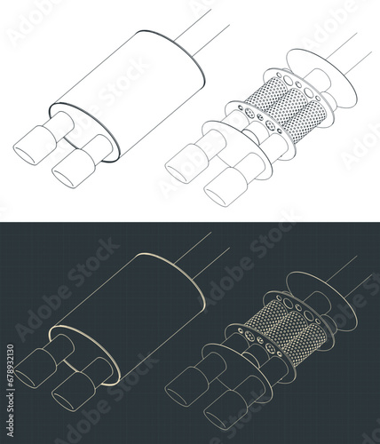 Car muffler blueprints