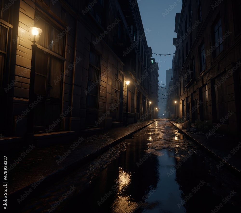 Unreal Engine: Navigating the Dark Mode Streets in High-Quality 3D Graphics
