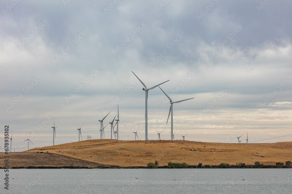 A windfarm in Rio Vista, California