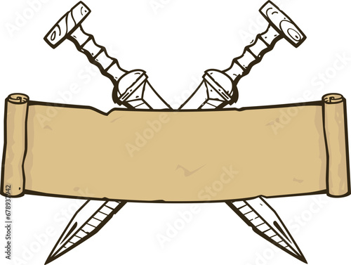 Parchment and Crossed Gladiuses