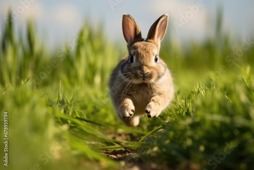 Mammal rabbit animal spring bunny grass green easter cute nature