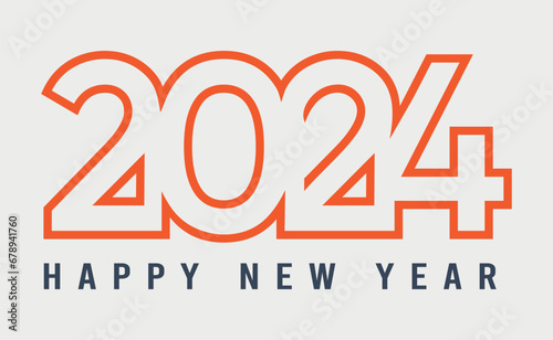 Happy New Year 2024 Design Template.