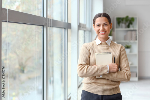 Young businesswoman with no...