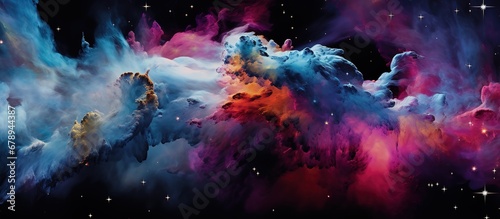 Cosmic space background with stars and nebula