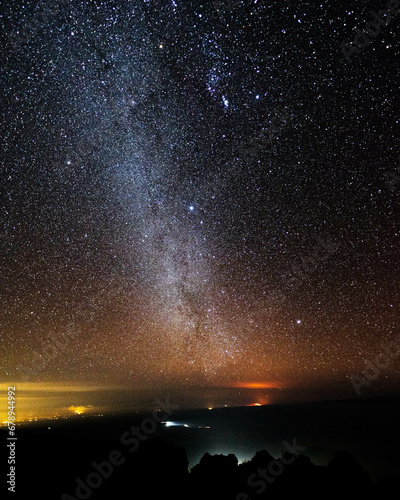Stars, Milky way galaxy from top of Mauna Kea, Big Island Hawaii photo