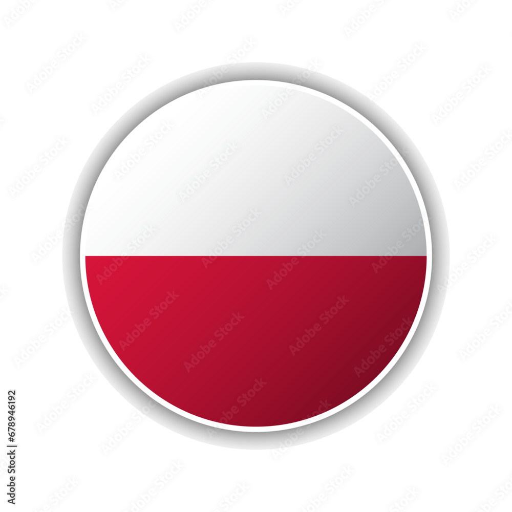 Abstract Circle Poland Flag Icon Abstract Circle Poland Flag Icon