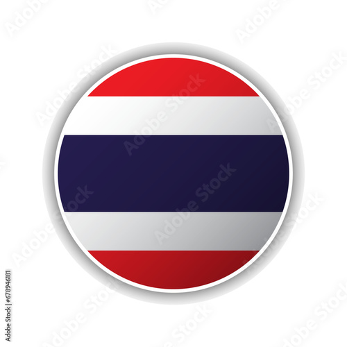 Abstract Circle Thailand Flag Icon