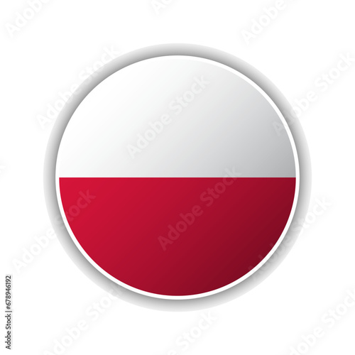 Free Download Abstract Circle Poland Flag Icon - GFXLoad
