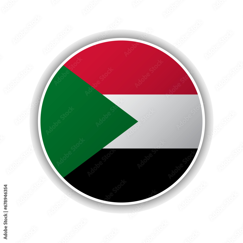 Abstract Circle Sudan Flag Icon Abstract Circle Sudan Flag Icon