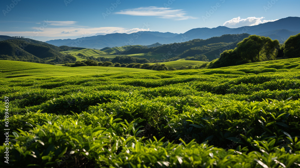 tea plantation background