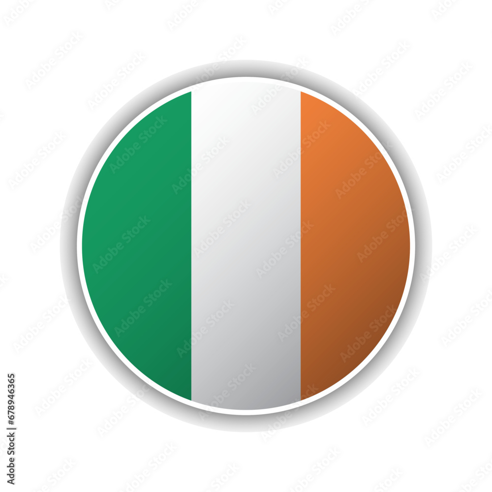 Abstract Circle Ireland Flag Icon Abstract Circle Ireland Flag Icon