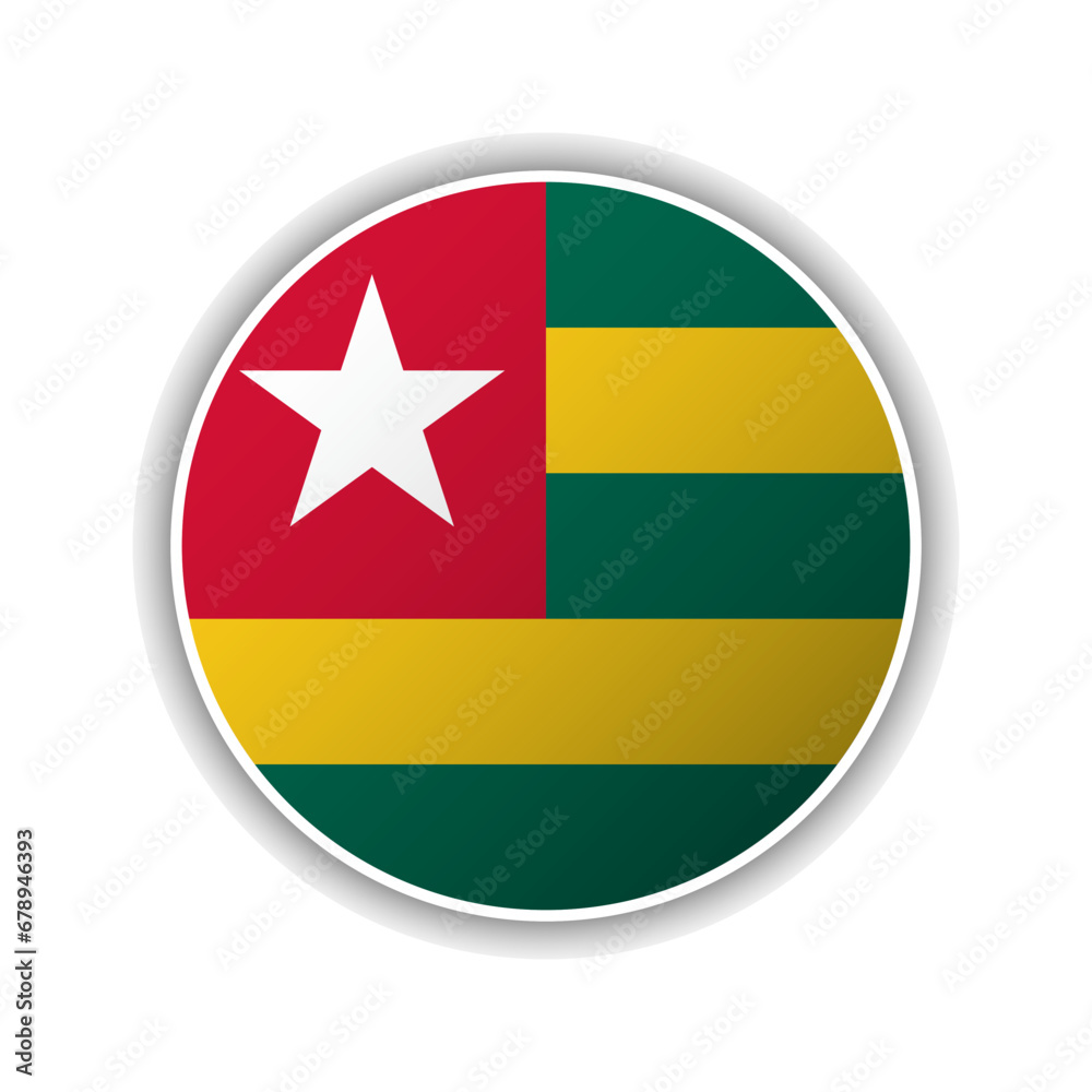 Abstract Circle Togo Flag Icon Abstract Circle Togo Flag Icon
