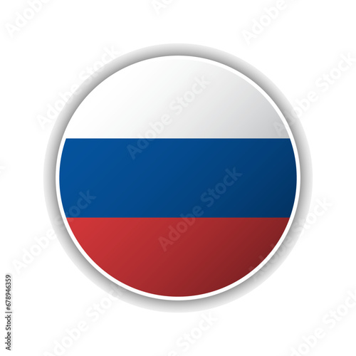 Abstract Circle Russia Flag Icon