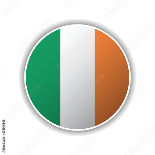 Abstract Circle Ireland Flag Icon
