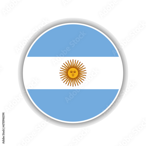 Abstract Circle Argentina Flag Icon
