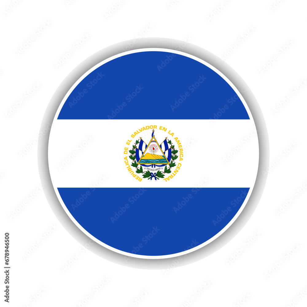 Abstract Circle El Salvador Flag Icon