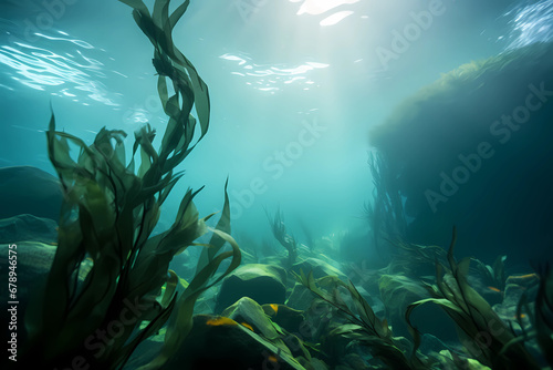 kelp under the open water
